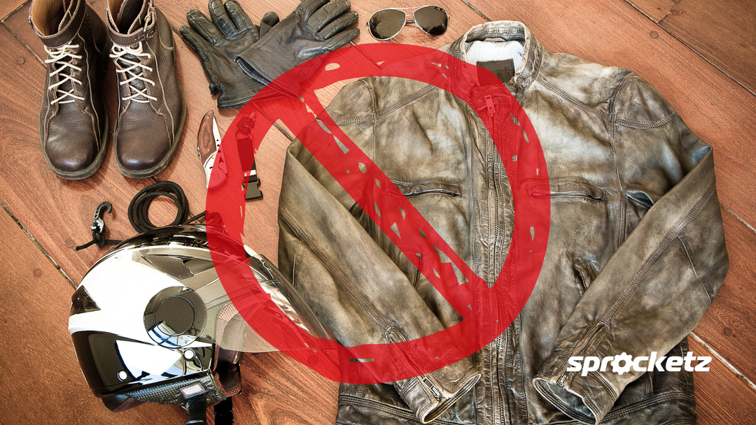 Flat Lay of Motorcycle Gear Mistakes