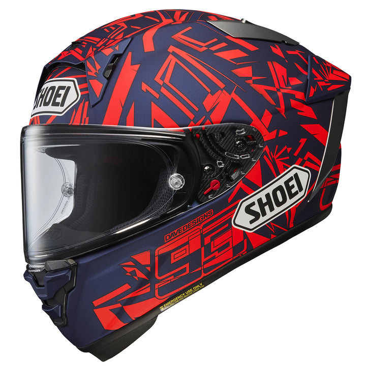 Shoei X-15 Marquez Dazzle Helmet TC-10 - Front Side View