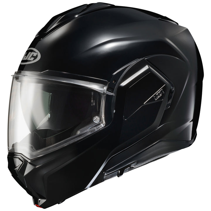 HJC i100 Solid Helmet Black - Front Side View