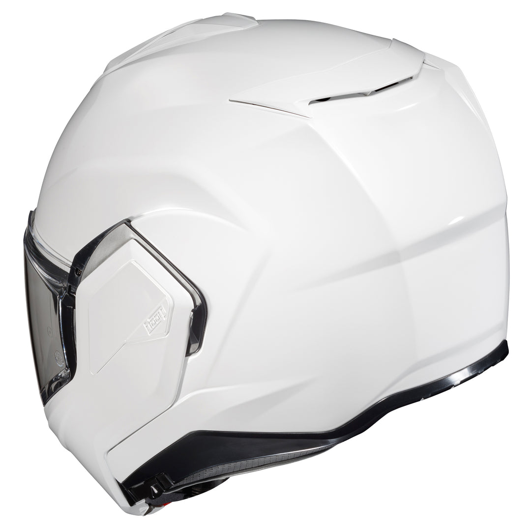 HJC i100 Solid Helmet White - Rear Left Side View