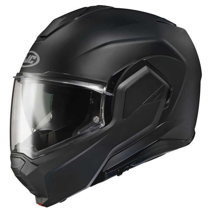 HJC i100 Solid Helmet Semi-Flat Black - Front Side View