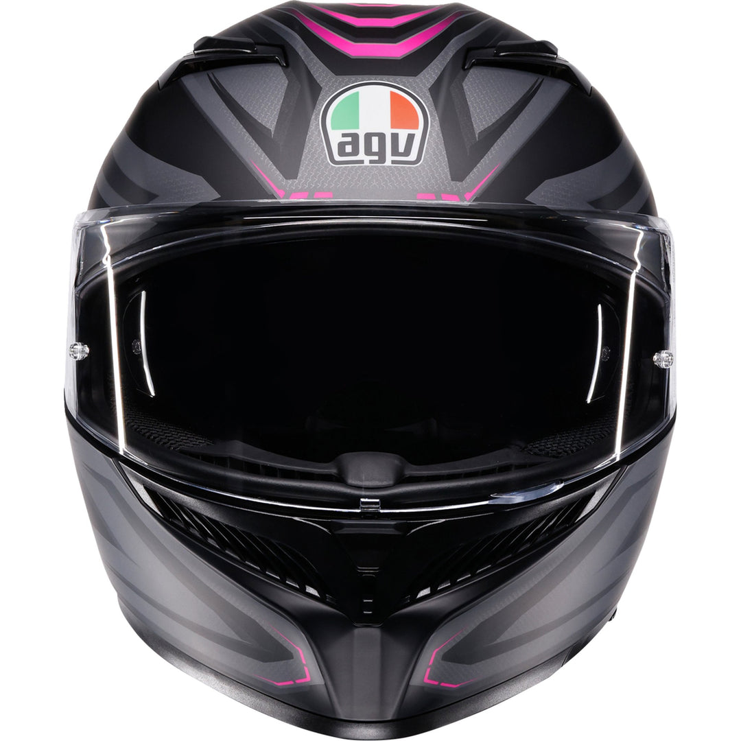 K3 Helmet - Syth - Matte Black/Pink
