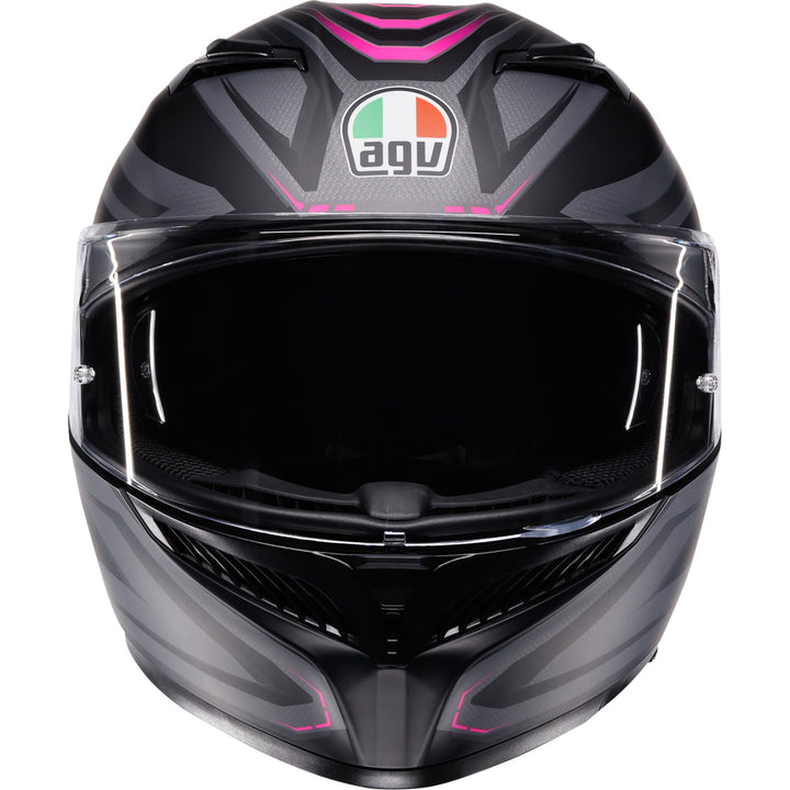 K3 Helmet - Syth - Matte Black/Pink