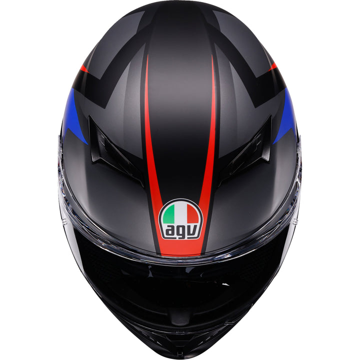 K3 Helmet - Striga - Matte Black/Blue/Red
