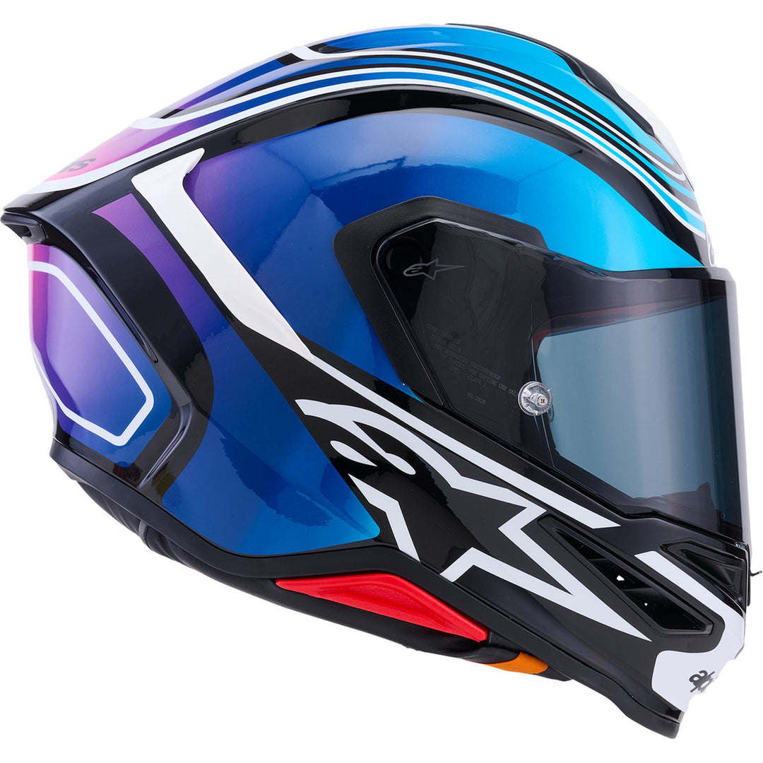 Supertech R7 Helmet - Zeal - 22.06 - Gloss Black/Blue/Pink Fluo/White
