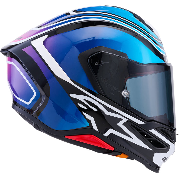 Supertech R7 Helmet - Zeal - 22.06 - Gloss Black/Blue/Pink Fluo/White