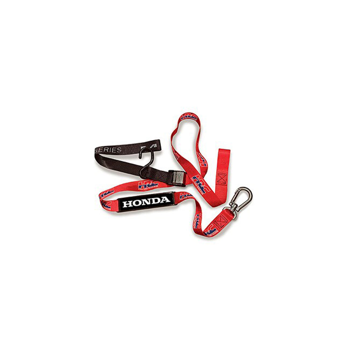 Honda HRC 1.5" Tie Down Set Red - Full View of Expanded Strap