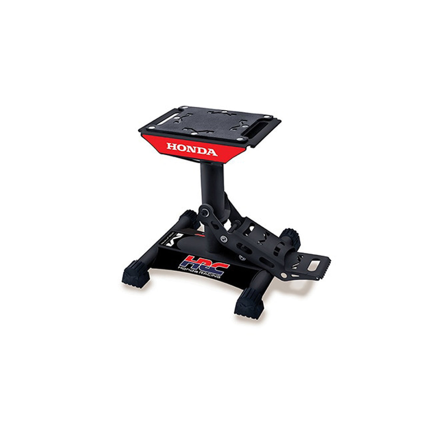 Honda HRC Lift Stand MX - Angled Side View of Raised Lift Stand