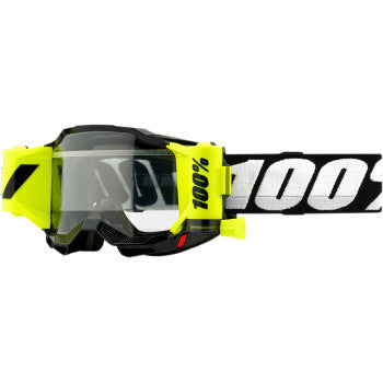 100% Accuri 2 Forecast Goggles Black - Front View with Side Strap