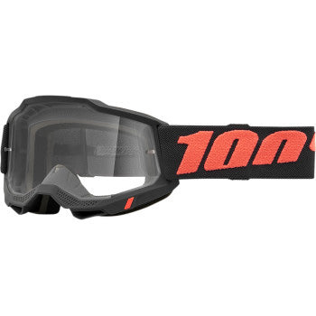 100% Accuri 2 Goggles - Clear Lens Borego - Front View with Side Strap