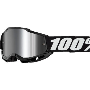 100% Accuri 2 Goggles - Mirror Lens Session/Silver Mirror - Front View with Side Strap