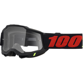 100% Accuri 2 Goggles - Clear Lens Morphuis - Front View with Side Strap