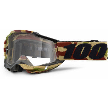 100% Accuri 2 Goggles - Clear Lens Mission - Front View with Side Strap