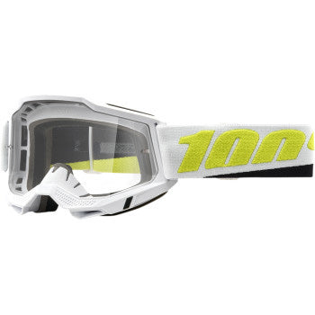 100% Accuri 2 Goggles - Clear Lens Peyote - Front View with Side Strap