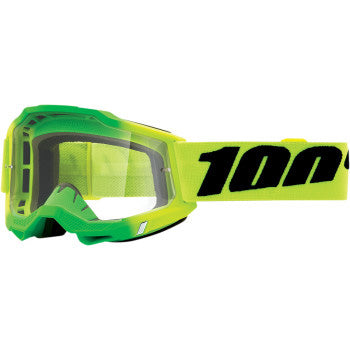 100% Accuri 2 Goggles - Clear Lens Travis - Front View with Side Strap