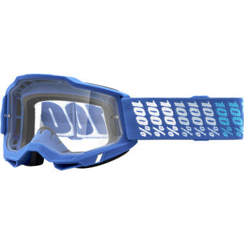 100% Accuri 2 Goggles - Clear Lens Yarger - Front View with Side Strap