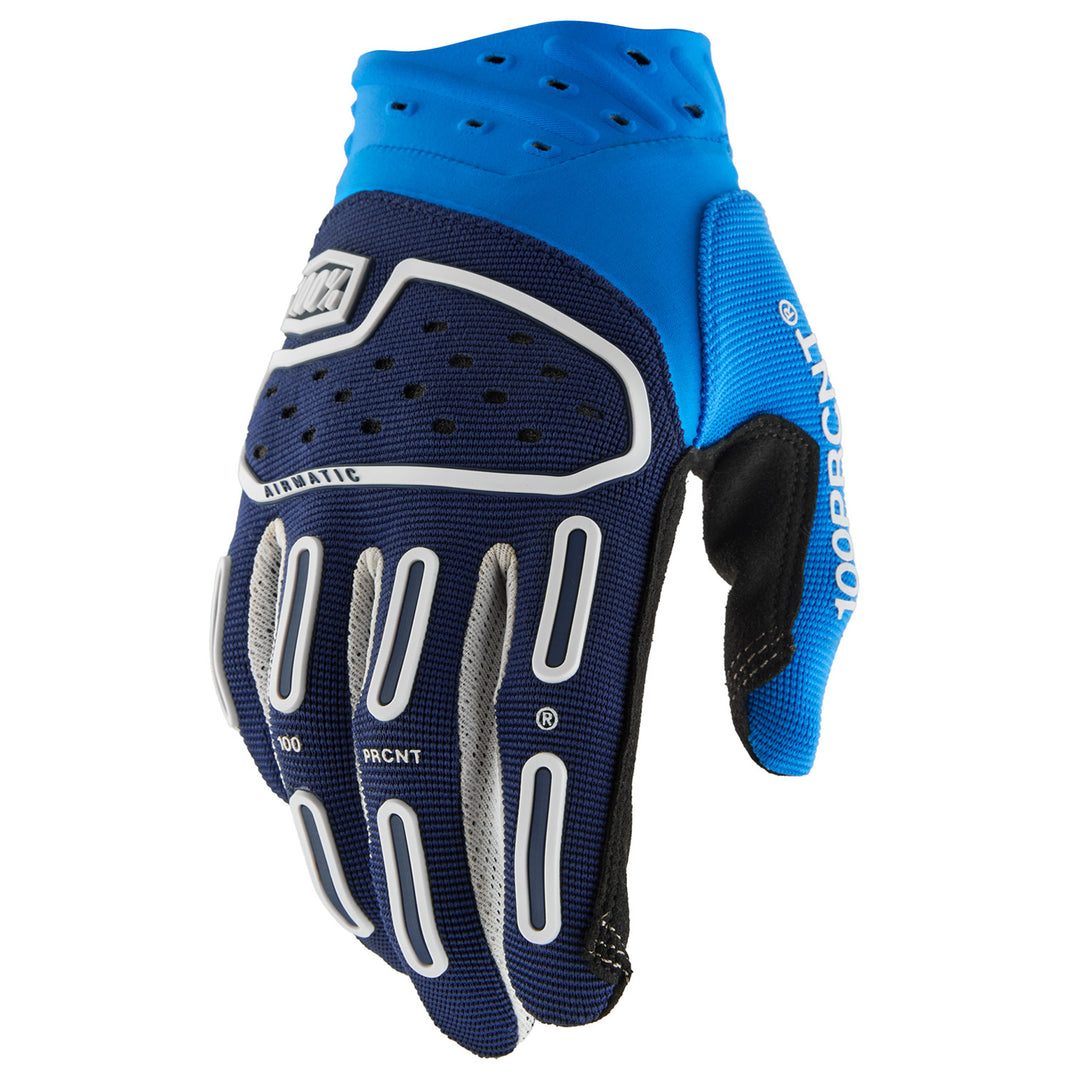 100% Airmatic 2 Gloves Blue - Back of Hand View