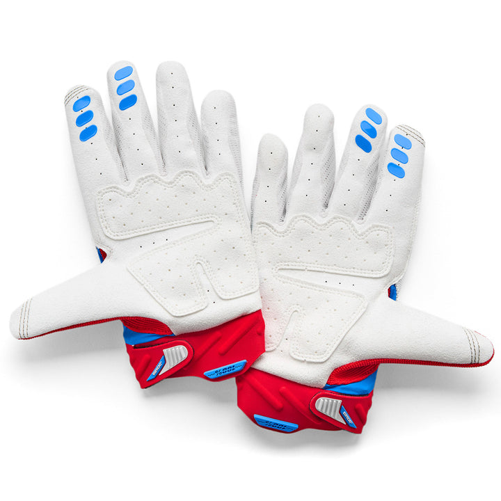 100% Airmatic 2 Gloves Red/White/Blue - Palm View of Pair