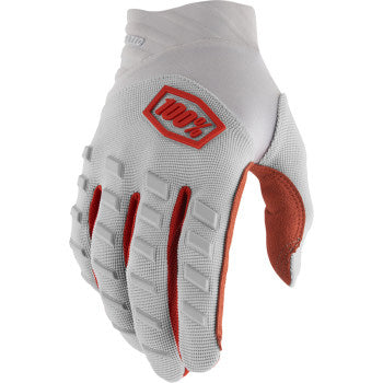 100% Men's Airmatic Glove Silver - Back of Hand View