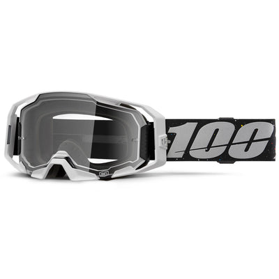 100% ARmatic Goggles - Clear Lens Rapidracer - Front View with Side Strap