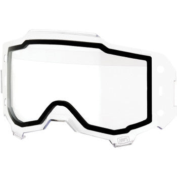100% Armega Forecast Dual Pane Replacement Lens Clear - Front Side View