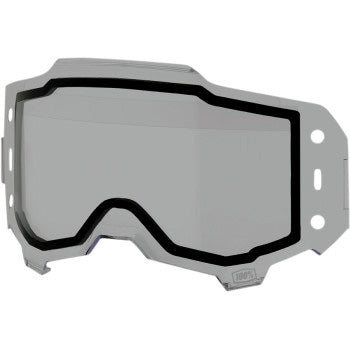 100% Armega Forecast Dual Pane Replacement Lens Smoke - Front Side View