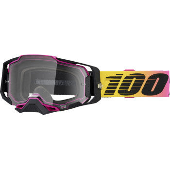 100% Armega Goggles - Clear Lens 91 - Front View with Side Strap