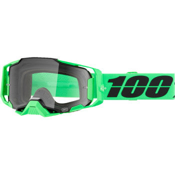 100% Armega Goggles - Clear Lens Anza 2 - Front View with Side Strap