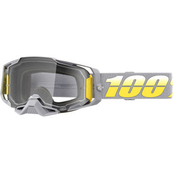 100% Armega Goggles - Clear Lens Complex - Front View with Side Strap