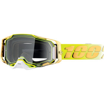 100% Armega Goggles - Clear Lens FeelGood - Front View with Side Strap