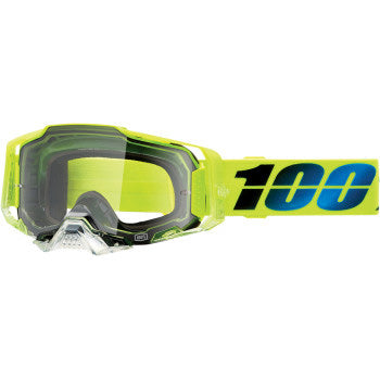 100% Armega Goggles - Clear Lens Koropi - Front View with Side Strap