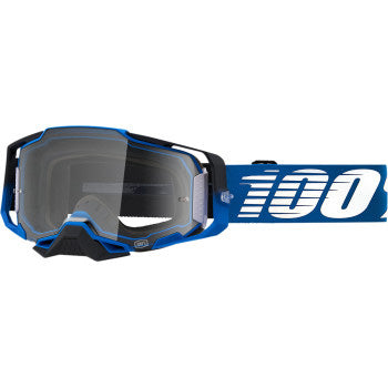 100% Armega Goggles - Clear Lens Rockchuck - Front View with Side Strap