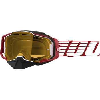 100% Armega Snow Goggles - Yellow Lens