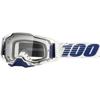 100% Armega Goggles - Clear Lens Solis -  Front View with Side Strap