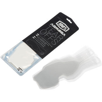 100% Armega Tear-Offs - Standard 20 Pack - Full View of Packet and Loose Tear-Offs