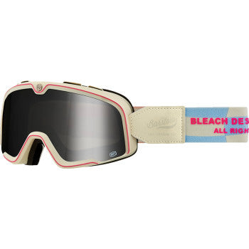 100% Barstow Goggles - Mirror Lens Bleach Design Works/Silver Mirror - Front Side View