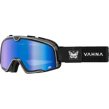 100% Barstow Goggles - Mirror Lens Vahna/Blue Mirror - Front Side View