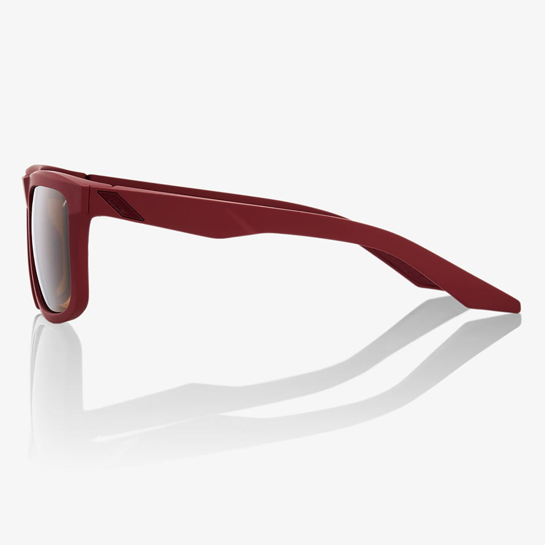 100% Blake Sunglasses Soft Tact Crimson/Bronze - Side View