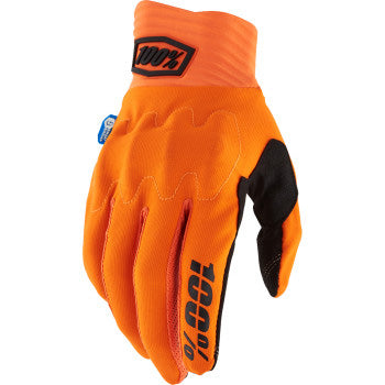 100% Cognito Smart Shock Glove Fluorescent Orange - Back of Hand View