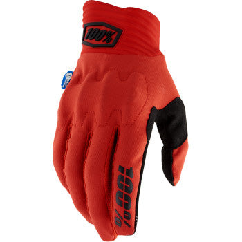 100% Cognito Smart Shock Glove Red - Back of Hand View