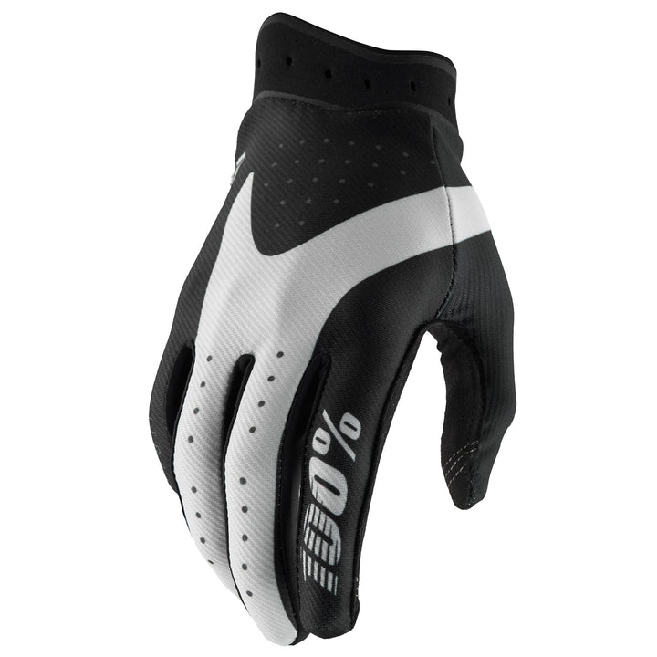 100% iTrack 2 Gloves Black - Back of Hand View