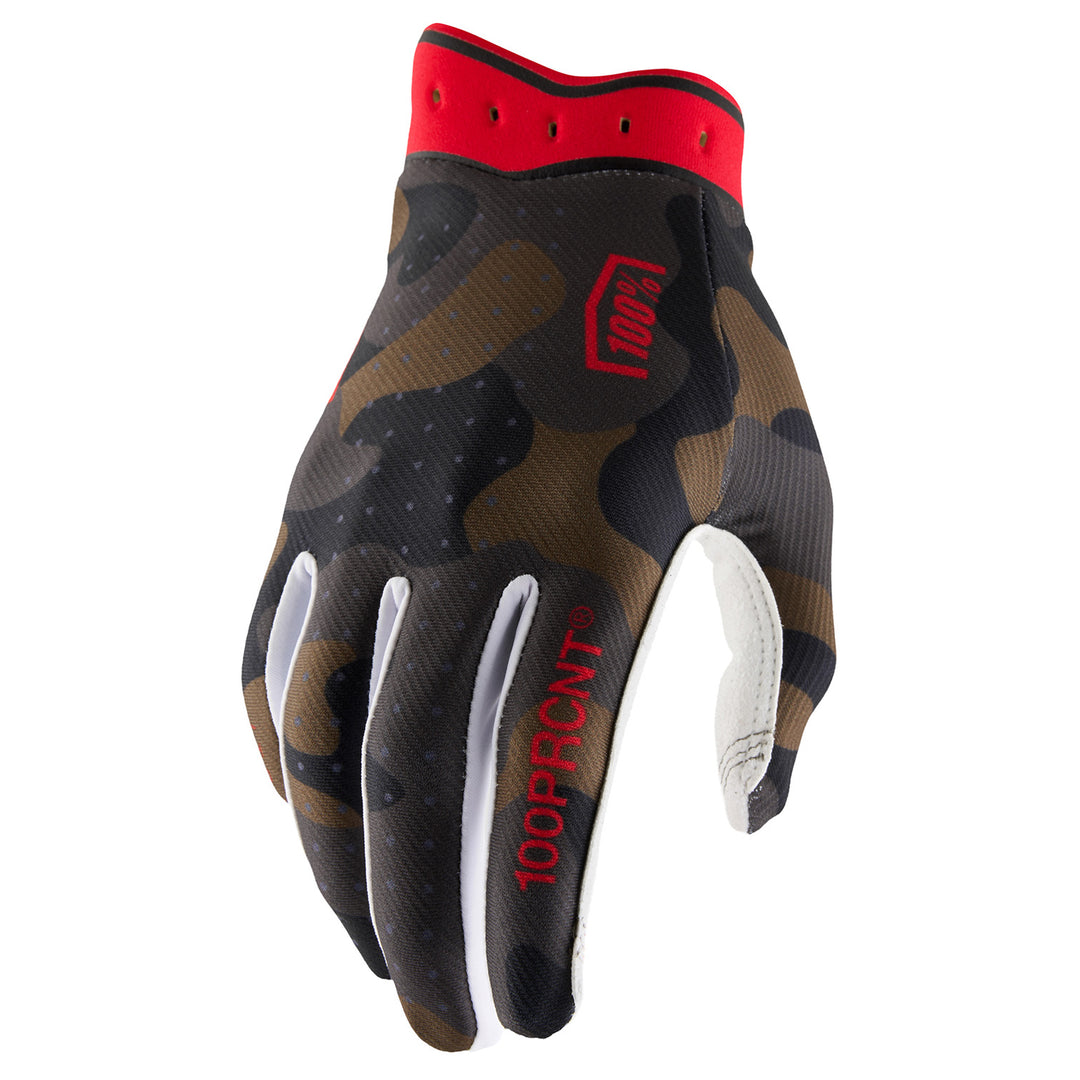 100% iTrack 2 Gloves Camo - Back of Hand View