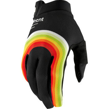 100% Men's iTrack Glove Rewind Black - Back of Hand View