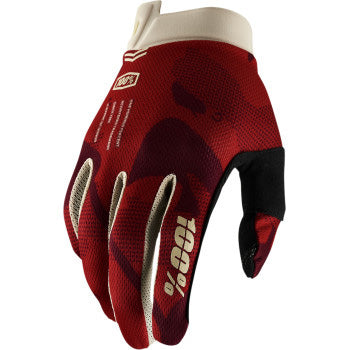 100% Men's iTrack Glove Terra - Back of Hand View