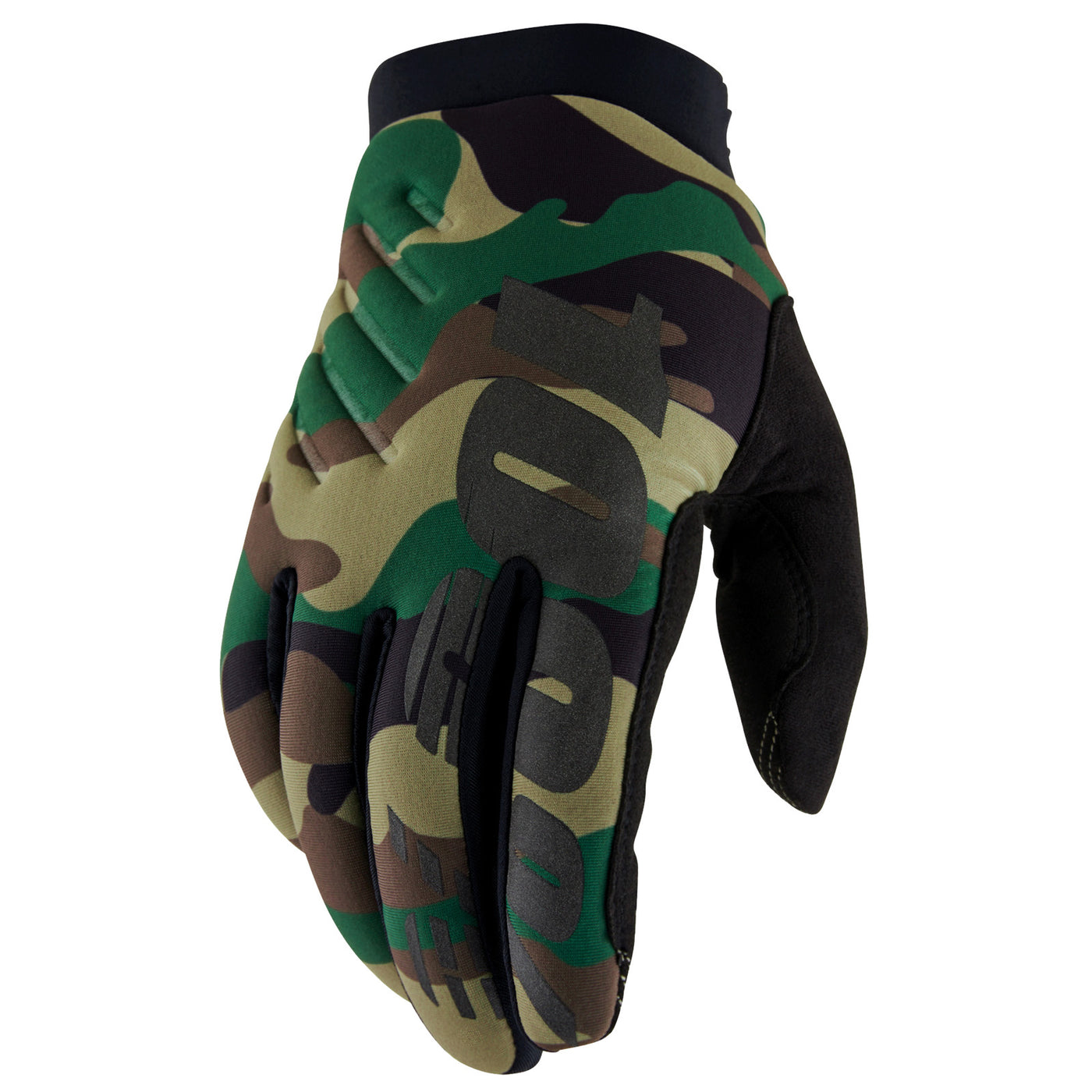 100% Men's Brisker Glove Camo - Back of Hand View