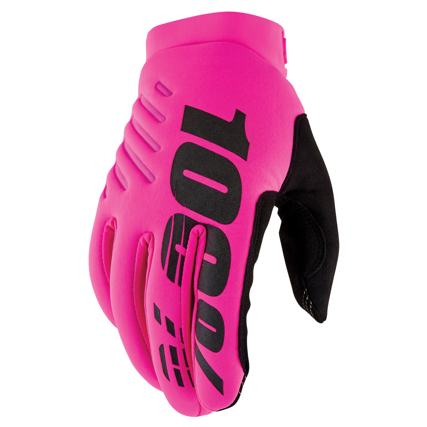 100% Men's Brisker Glove Neon Pink - Back of Hand View