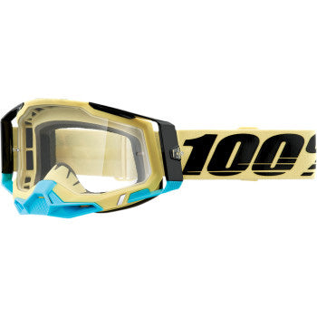 100% Racecraft 2 Goggles - Clear Lens Airblast - Front Side View