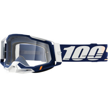 100% Racecraft 2 Goggles - Clear Lens Concordia - Front Side View