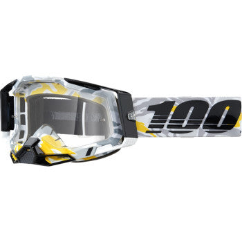 100% Racecraft 2 Goggles - Clear Lens Korb - Front Side View