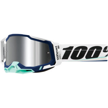 100% Racecraft 2 Goggles - Mirror Lens Arsham/Silver Mirror - Front Side View